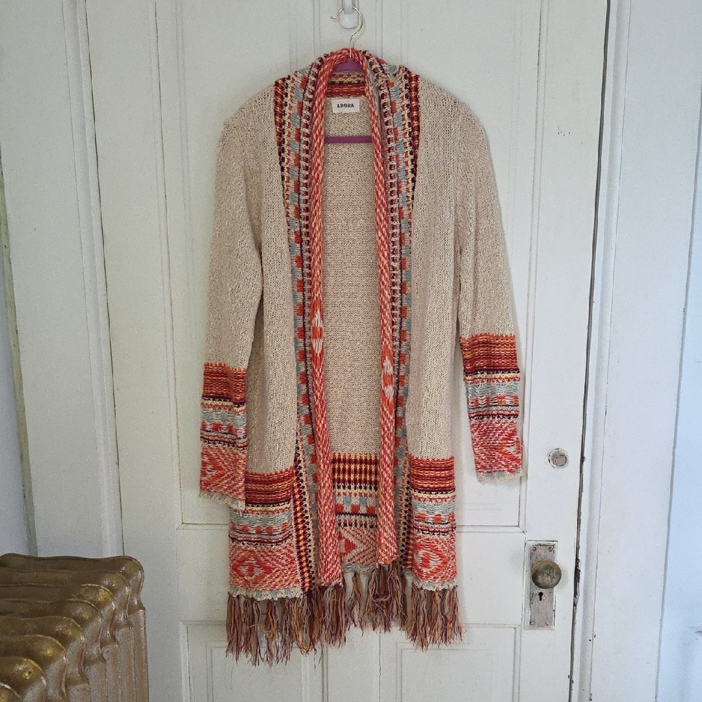 Adora Oversized Cozy Fringed Cardigan